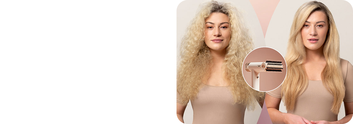 Perie QuickSmooth pentru volum și netezire într-un singur pas