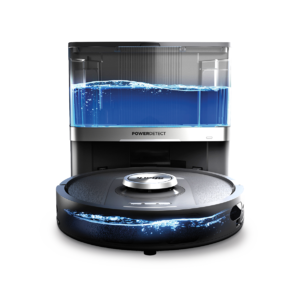 Aspirator robot Shark PowerDetect NeverTouch 2în1 RV2800YEEU, 2l, 14.8V, autonomie max 110 min, WetEdge Detect, PadDrop, Stain Mode, culoare negru