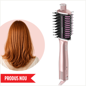 Perie cu aer cald 2-în-1 Glossi SmoothStyle HT302EUPK roz, Shark
